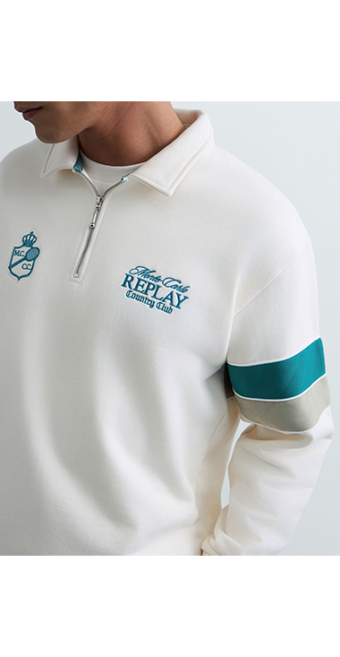 REPLAY &times; Monte Carlo Country Club ハーフジップ スウェットシャツ 詳細画像